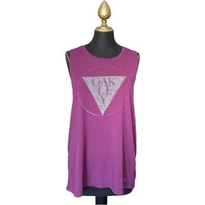 Oakley Tank Top Flowy Purple Grey Triangle Logo Size Large